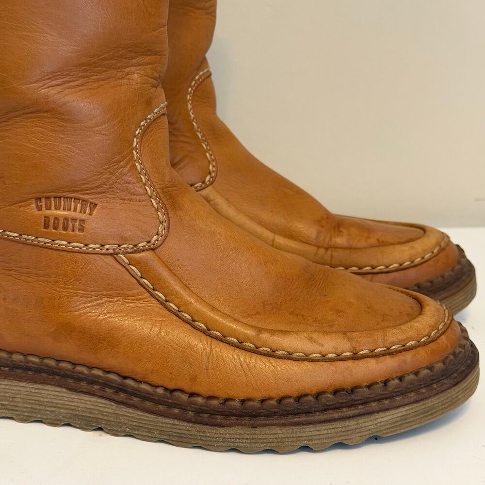 Salamander Mid Calf Boots Mens 12 Brown Leather Wool Lined Winter Outdoor Warm - Picture 13 of 14